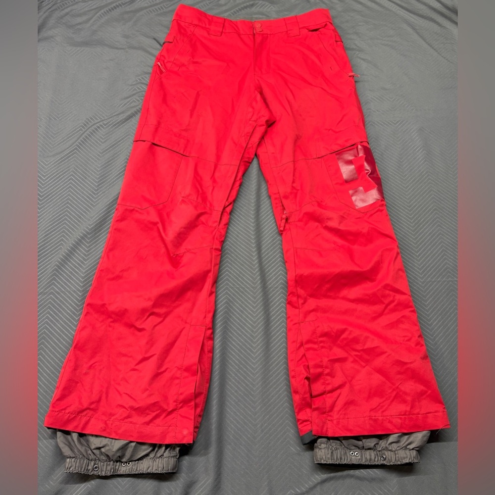 DC Men’s Red & Gray Waterproof Snow Pants Size S